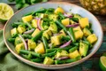 Avocado, Green Bean, and Pineapple Salad
